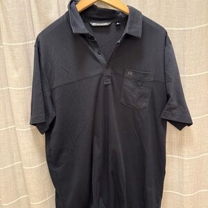Black en's Polo Shirt with Pocket - Brand